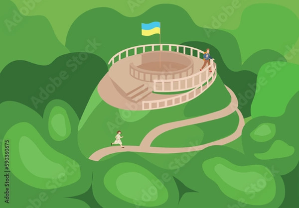 Obraz High castle in Lviv. Ukraine