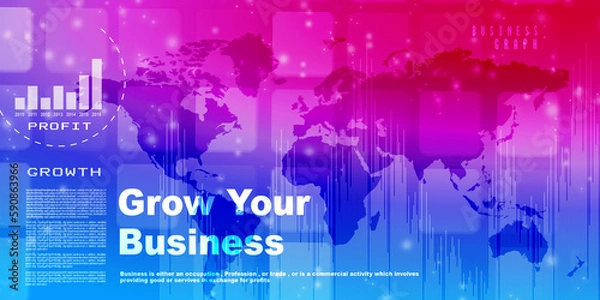 Fototapeta 2D Digital Abstract Business Networking background