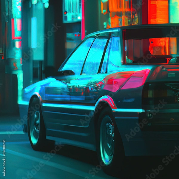 Obraz car in the night