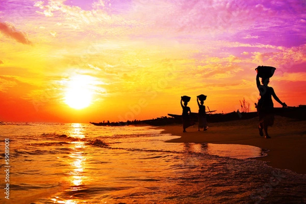 Obraz Kobiety niosące kosze