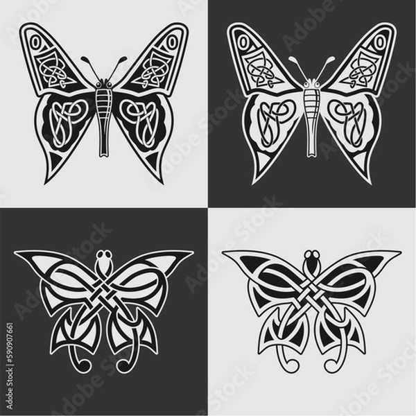 Obraz Celtic butterfly knot. High quality vector. Vector isolated