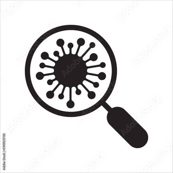 Fototapeta Illustration of virus vector icon. Corona virus icon flat sign design. Microbe symbol pictogram. Bactery icon. Coronavirus bacteria symbol. UX UI icon