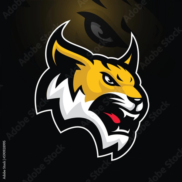 Fototapeta bobcat mascot design for esport and sport logo