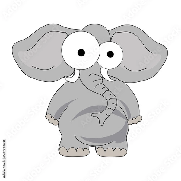 Obraz elephant cartoon page