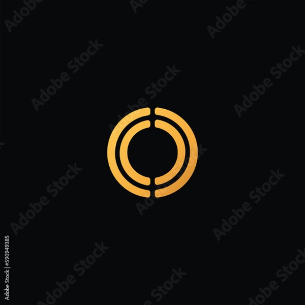 Obraz o initial logo design luxury line art