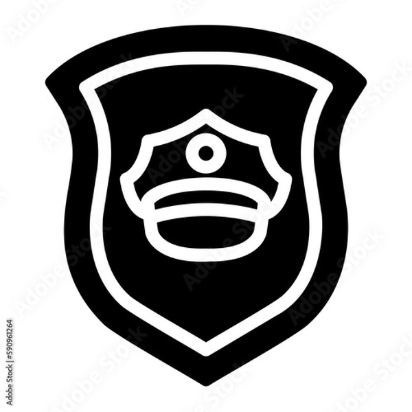 Fototapeta security guard glyph icon