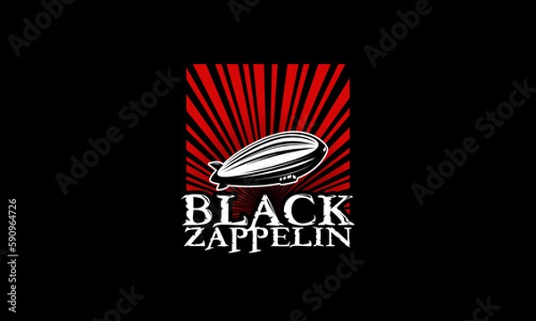 Obraz zeppelin logo, airship logo, dirigible logo