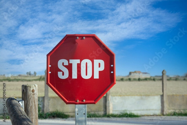Obraz Stop sign in the countryside