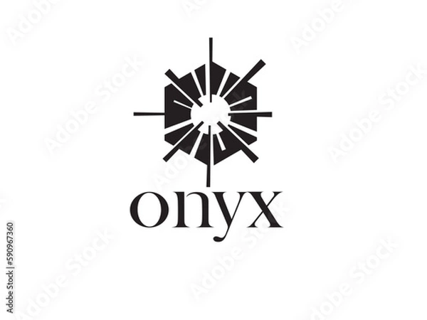 Obraz onyx gem logo in flat style on isolated background