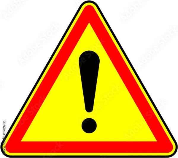 Obraz Panneau attention danger