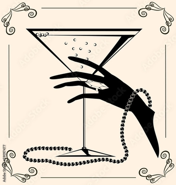 Obraz Vintage Champagne