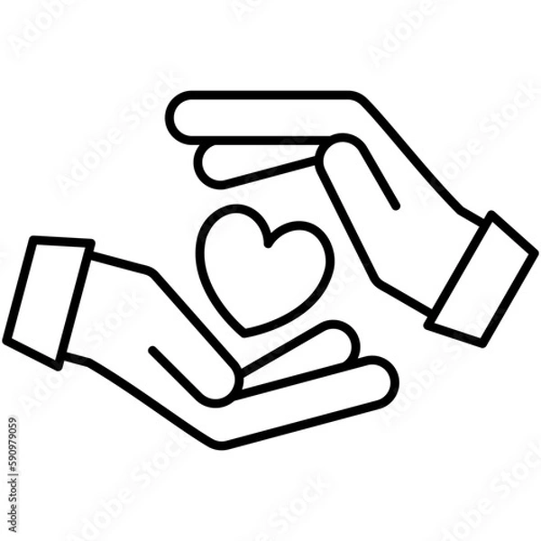 Fototapeta solidarity icon, line icon style, community support symbol vector stock.