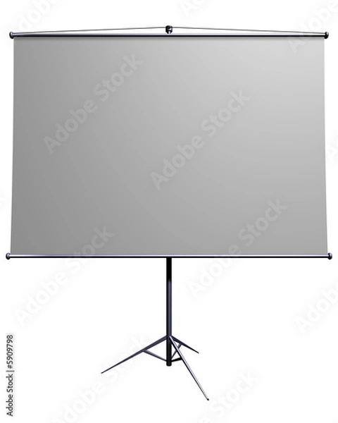 Obraz Rendered presentation screen. Isolation on white