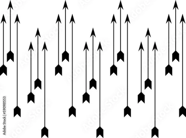Obraz Vertical of geometric pattern. Design arrows white on white background. Design print for illustration, texture, textile, wallpaper, background. Set 3
