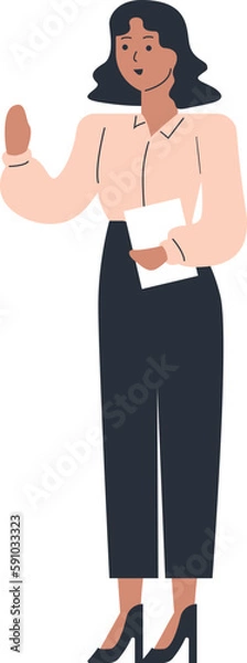 Obraz Female Entrepreneur Vector