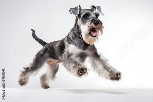 Obraz black and white dog