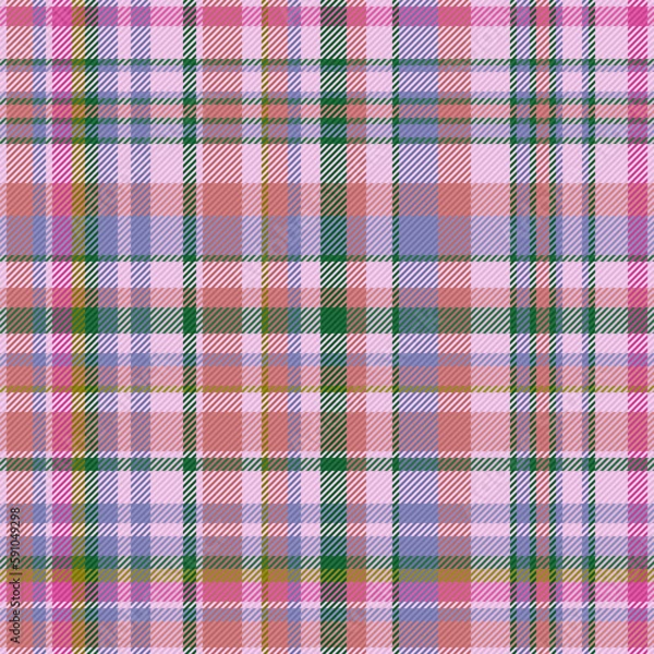 Obraz Texture plaid textile. Check seamless pattern. Background fabric tartan vector.
