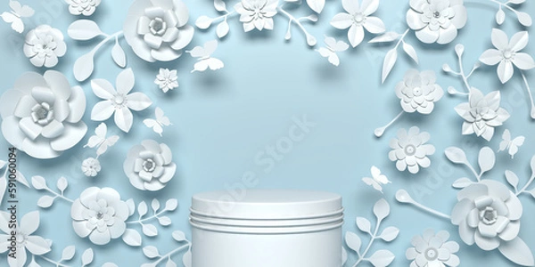 Fototapeta show case 3d rendering