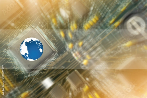 Obraz technology and  digital background , future world communication	