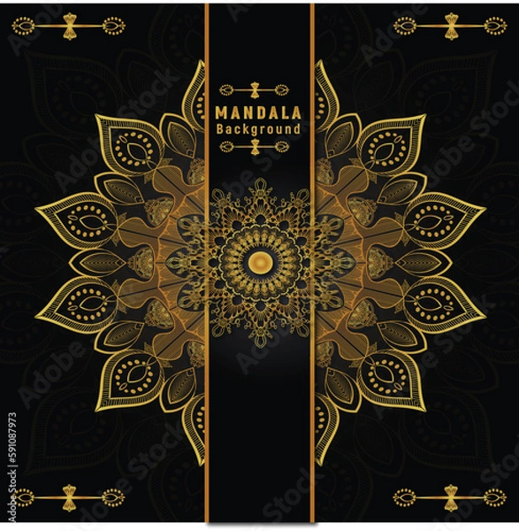 Obraz luxury ornamental mandala design background in gold color