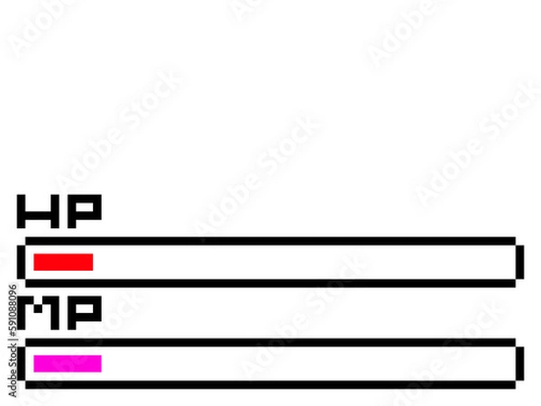 Fototapeta HP、MPのゲーム風背景