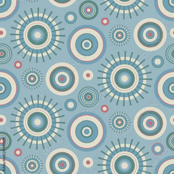 Obraz retro circles abstract pattern