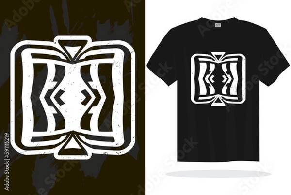 Obraz Modern t shirt design vector template with random graphics