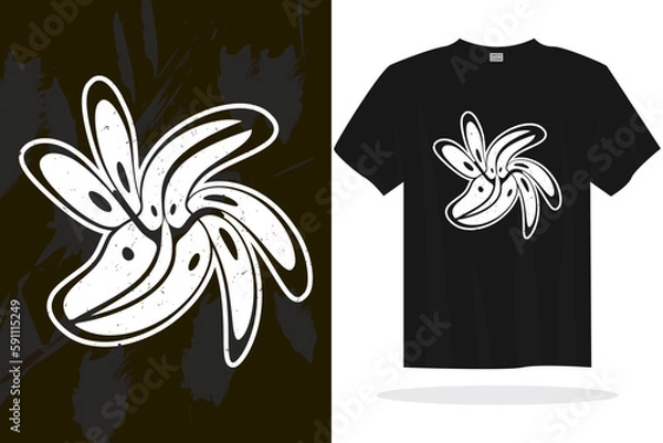 Obraz Modern t shirt design vector template with random graphics