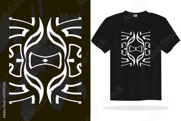 Fototapeta Modern t shirt design vector template with random graphics