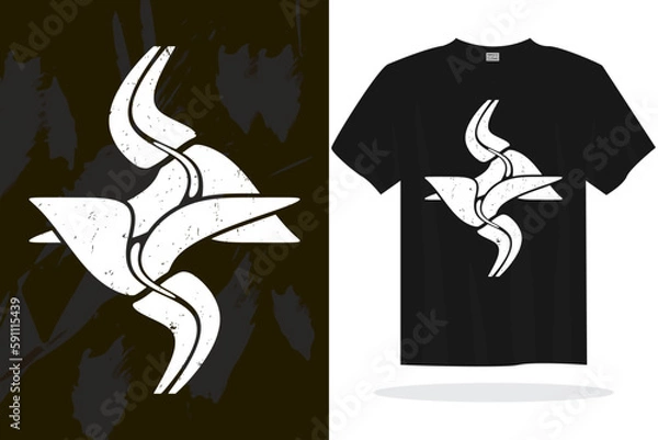 Fototapeta Modern t shirt design vector template with random graphics
