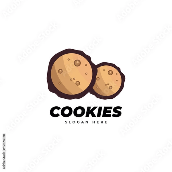 Fototapeta Cookies logo design vector illustration