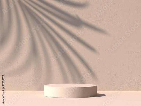 Fototapeta Abstract minimal scene, design for cosmetic or product display podium 3d render.	
