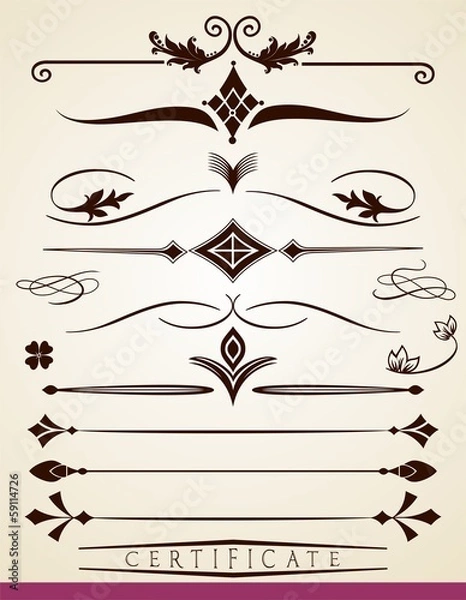 Fototapeta Text separators