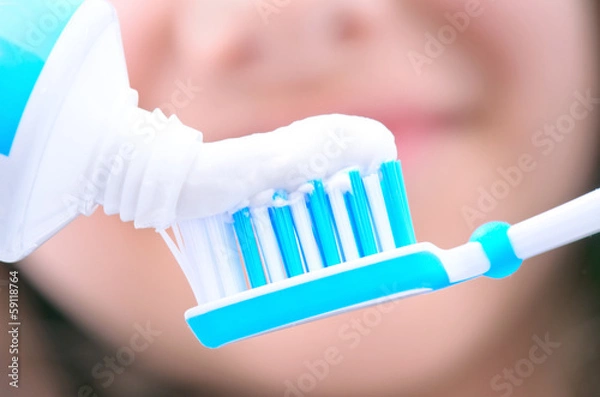 Obraz szczotkowanie zębów