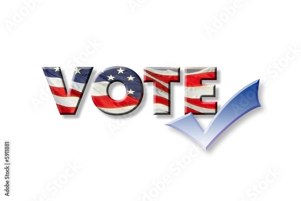 Fototapeta VOTE Graphic with Checkmark