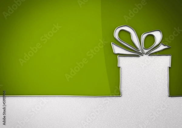 Obraz wire figure - gift box