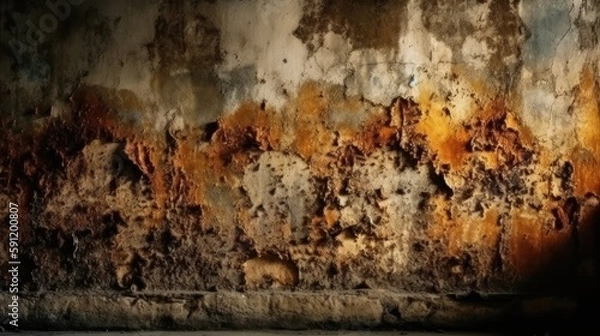 Obraz Old rotten concrete wall, grungy texture, rust