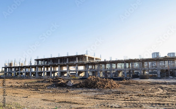 Fototapeta construction site, construction site, architectural structure