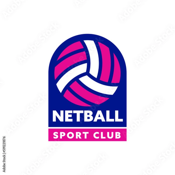 Fototapeta netball emblem logo template