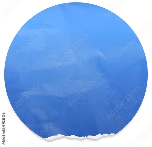 Fototapeta Blue circle paper design element