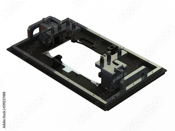 Obraz PCB Wave Soldering Pallet MOD5010 3D Rendering