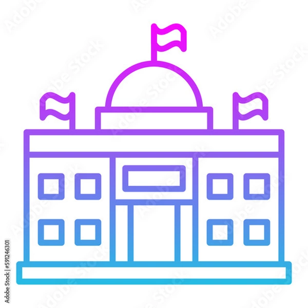 Obraz Embassy Line Gradient Icon