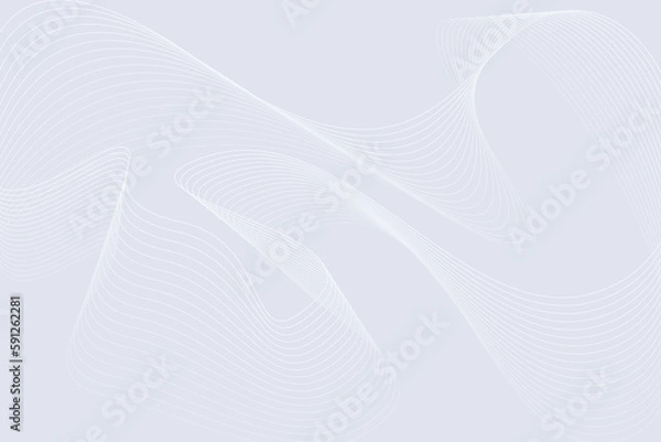 Fototapeta White abstract wave background design