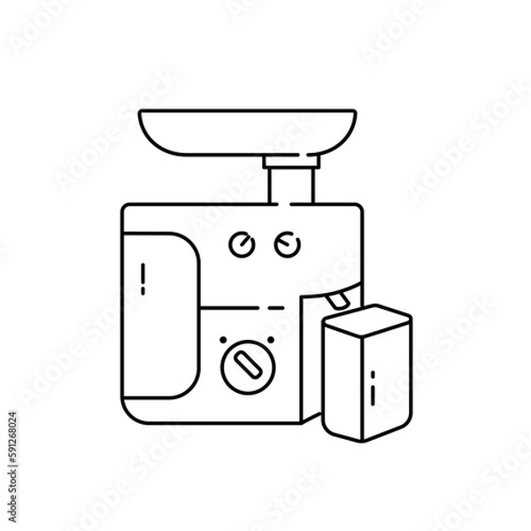 Obraz Vector juice extractor machine in the linear style icon.