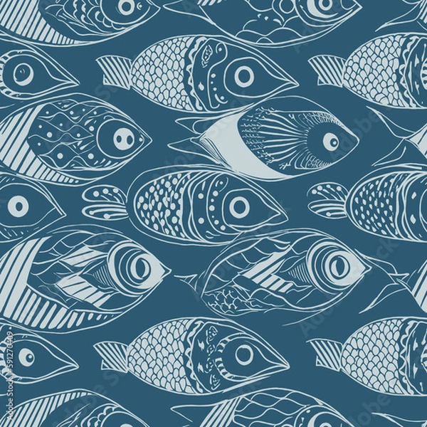 Obraz seamless pattern with fish