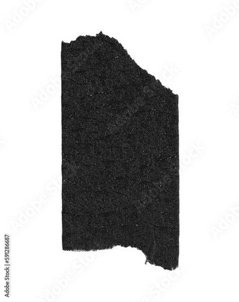 Obraz Black Matte Adhesive Torn Tape Objects