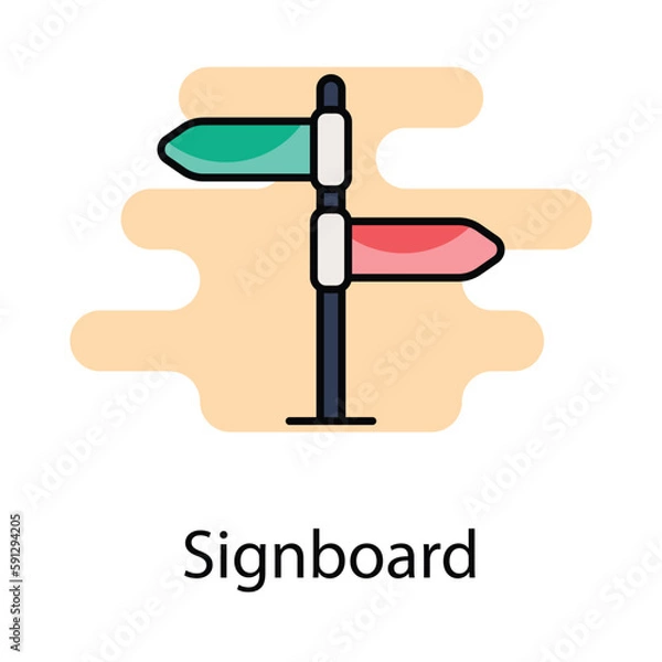 Fototapeta Signboard icon. Suitable for Web Page, Mobile App, UI, UX and GUI design