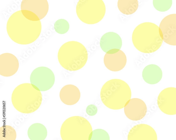 Obraz カラフルなパステルカラーのランダムな水玉模様　背景　壁紙