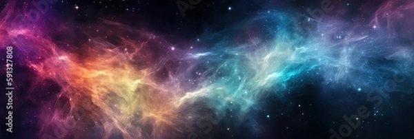 Fototapeta Colorful space galaxy cloud nebula. Stary night cosmos. Universe science astronomy. Supernova background wallpaper