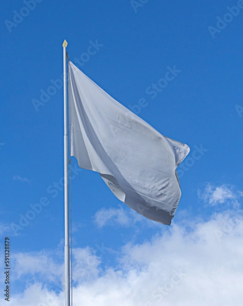 Obraz white flag with clouds